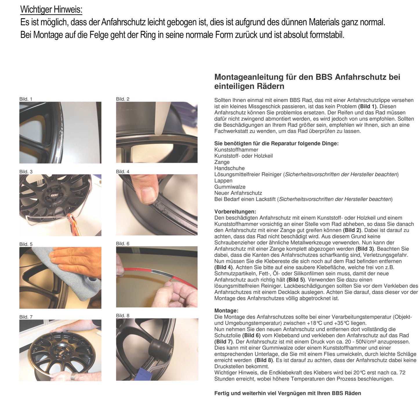 BBS Anfahrschutz Ring Gold